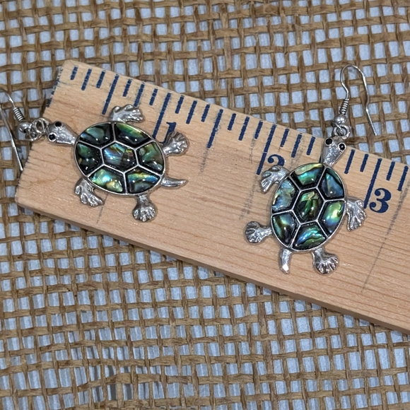 Sea Turtle Dangle Earrings - Picture 2 of 5